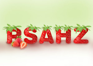 草莓字体，PS软件制作诱人的草莓特效文字教程